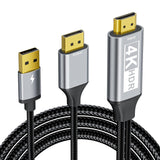 4K@60Hz HDMI to DisplayPort Cable Unidirectional HDMI 2.0 to DP 1.4 Adapter Cord HD2DP46-200
