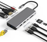USB-C 10-in-1 Multiport Adapter Dual HDMI 4K@60Hz Display Docking Station UCHD2410