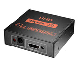 4K HDMI Splitter 1 in 2 out 1x2 HDMI Splitter HDMI Distributor with DC Power Adapter HDSP12