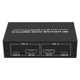 2-Way USB-C/ HDMI 4K KVM Switch 2-Port USB KVM Switcher Dual 4K HDMI KVM-UCHD462P