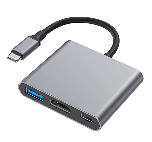 USB C Multiport Adapter 3-in-1 Type-C Hub Adapter with HDMI 4K/ PD 100W Charging UCHD311