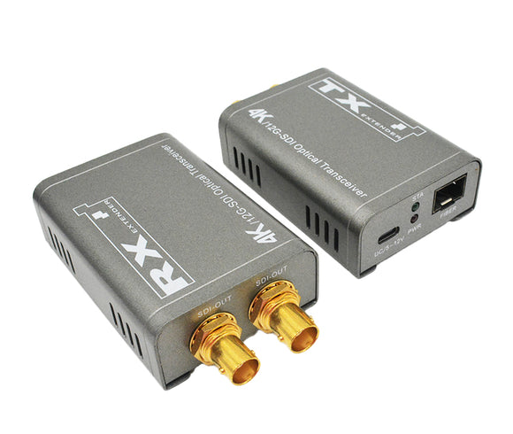 SDI Fiber Extender 12G-SDI Extender 4K@60Hz Over Fiber Optic up to 20KM SDI-EX-F4620