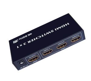 4K HDMI Switch 3 In 1 Out 4K@60Hz 3 to 1/3x1 HDMI 2.0 Switcher HDMI Selector HDSW316-2