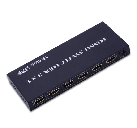 4K HDMI Switch 5 In 1 Out 4K@60Hz 5 to 1/5x1 HDMI 2.0 Switcher HDMI Selector HDSW516-2