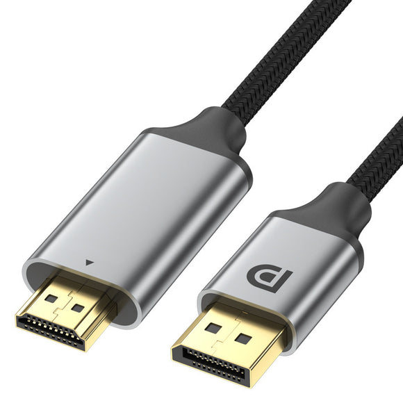 4K DisplayPort to HDMI Cable 4K@60Hz/ 2K@144Hz DP 1.2 to HDMI 2.0 Adapter Cord DP2HD46-200