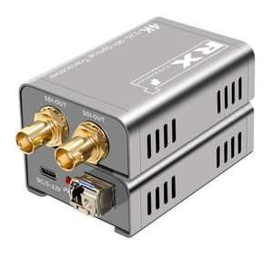 SDI Fiber Extender 4K@60Hz 12G-SDI Extender Over Fiber Optic up to 20KM SDI-EX-F4620