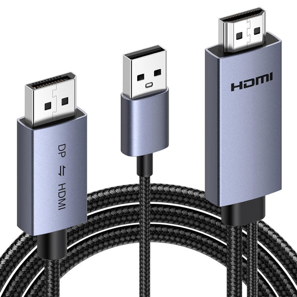 4K@60Hz Bidirectional HDMI to Displayport Cable HDMI to DP/ DP to HDMI HD2DP46B-200