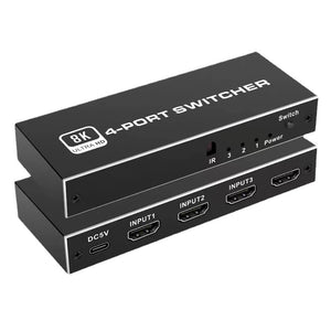 8K HDMI Switch 3 in 1 Out HDMI 2.1 Switcher 8K@60Hz/ 4K@120Hz/ Remote Control HDSW3186-1