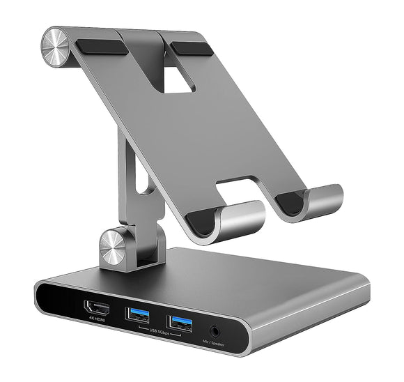 USB-C 8-in-1 Docking Station with Adjustable Tablet/ Phone Stand UCDS81