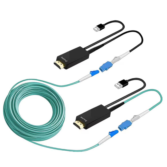 4K HDMI Fiber Extension Cable 4K@60Hz HDMI Over Fiber Extender 500 Meters EX46-F500