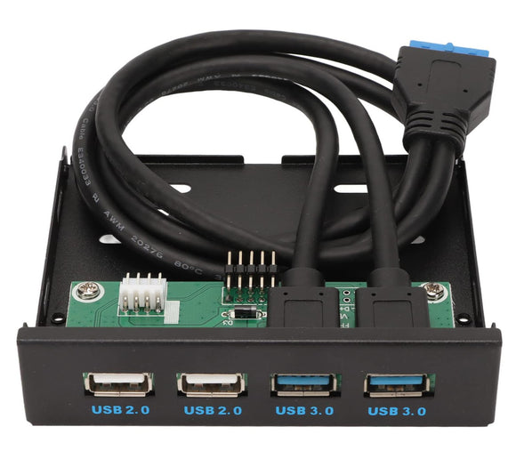 Front Panel 3.5 Inch Bay 4 Ports USB Data Hub with 2x USB 3.0 and 2x USB 2.0 FU2232
