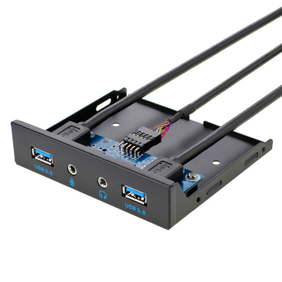 Front Panel 3.5 Inch Bay 4 Ports with 2x USB 3.0 + 1x 3.5mm Audio + 1x 3.5mm Mic FU4235