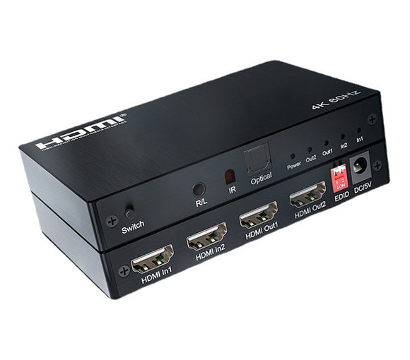 4K HDMI Matrix 2 In 2 Out 4K@60Hz HDMI 2.0 Matrix Switch 2 to 2/ 2x2 Switcher HDMX4622