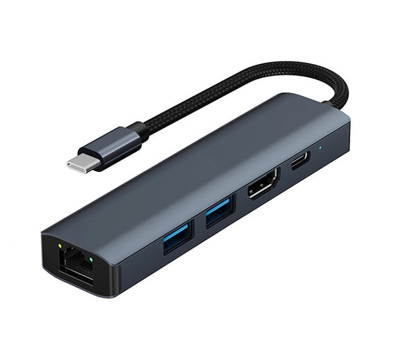 USB-C 10Gbps 5-IN-1 Multiport Adapter Hub Dock with HDMI 4K@60Hz/ Gigabit RJ45 UCHD1051