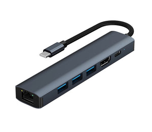 USB-C 10Gbps 6-IN-1 Multiport Adapter Hub Dock with HDMI 4K@60Hz/ Gigabit RJ45 UCHD1061