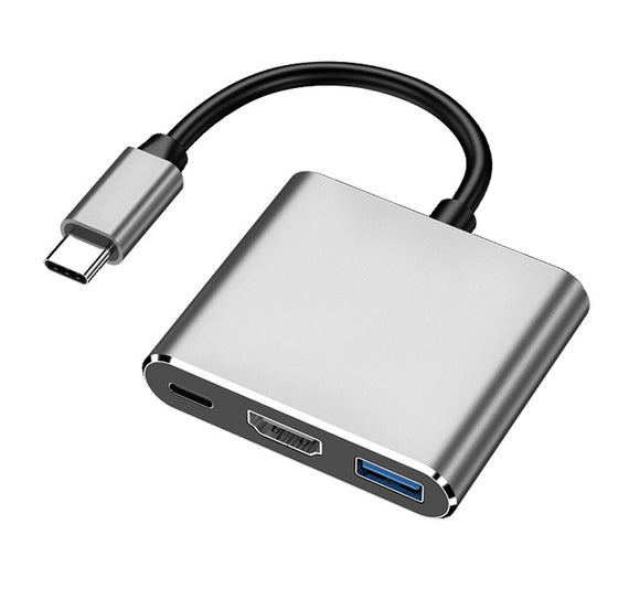 USB C Multiport Adapter 3-in-1 Type-C Hub Adapter with 4K HDMI and PD 100W UCHD311