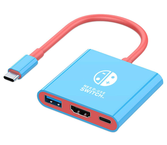USB-C 3-IN-1 Multiport Video Adapter supports Nintendo Switch 2 Game Console UCHD312S