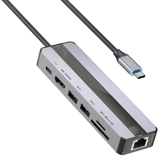 USB C Multiport Adapter 7-in-1 USB Type-C Hub Adapter with 4K HDMI output UCHD715-A