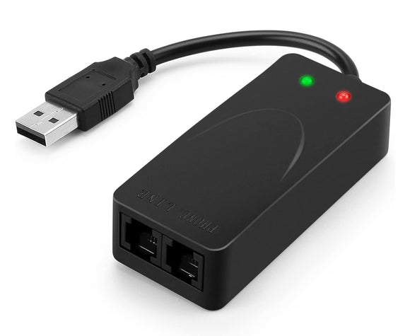 USB Fax Modem USB 2.0 External 56K Hardware Data Voice Dial Up V.92 Modem USB56K-2
