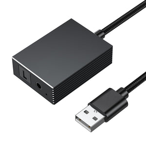 USB Gaming Sound Card USB to 3.5mm Stereo/ Toslink SPDIF Optical Audio Adapter GSC22