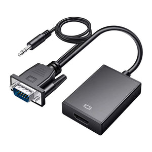 VGA to HDMI 1080P Adapter VGA to HDMI Video Converter with 3.5mm Audio VGA2HD01