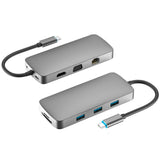USB C Multiport Hub Adapter 10-in-1 USB Type-C Video Dock with 4K HDMI/ VGA UCHD101