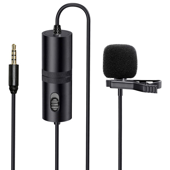 Lavalier Microphone Clip-on Lapel Mic 3.5mm Electret Condenser Microphone MC3502