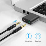 USB Sound Card External Audio Adapter with 3.5mm Speaker and Microphone Jacks USC01